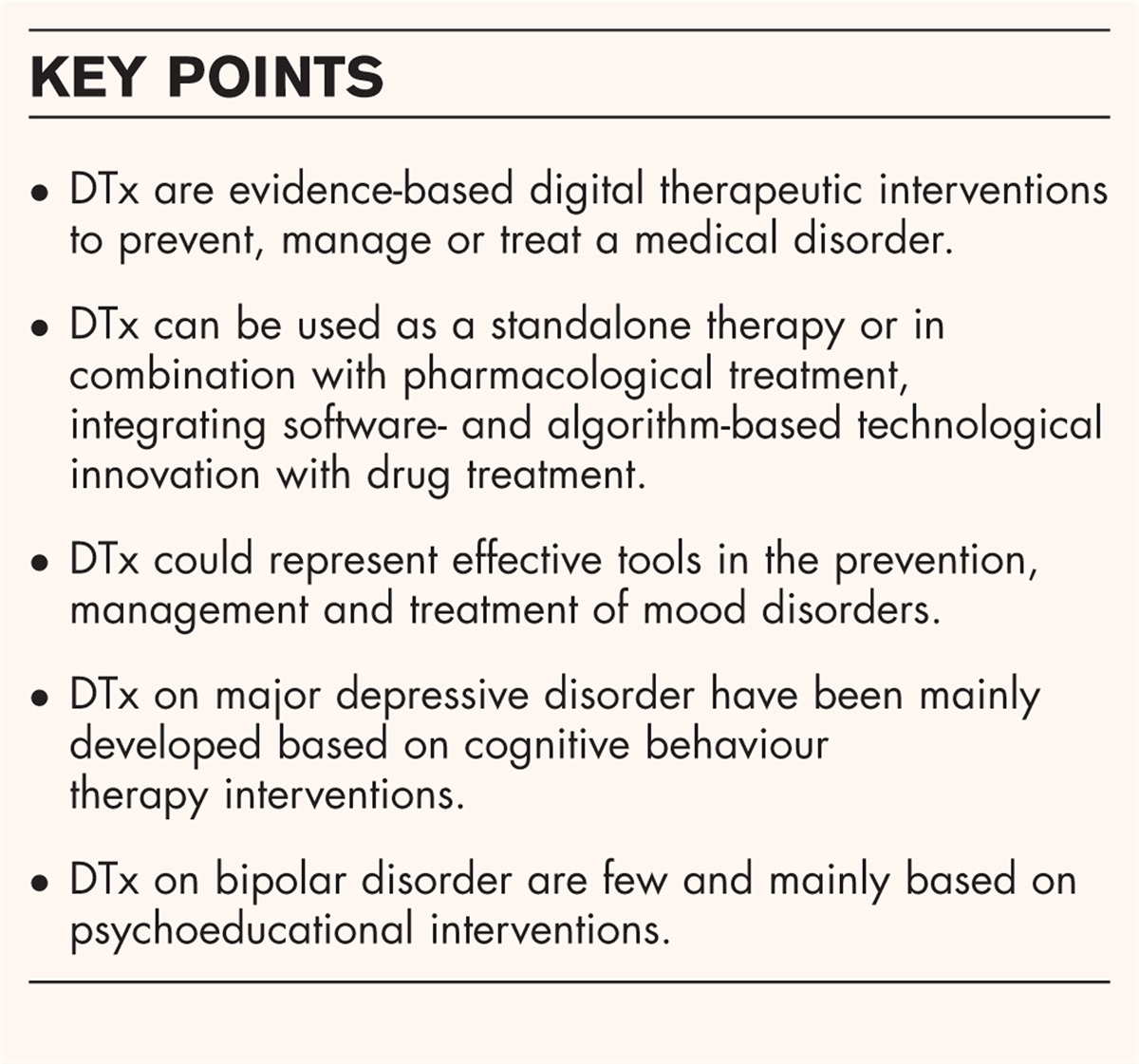 Practical application of digital therapeutics in people with mood disorders