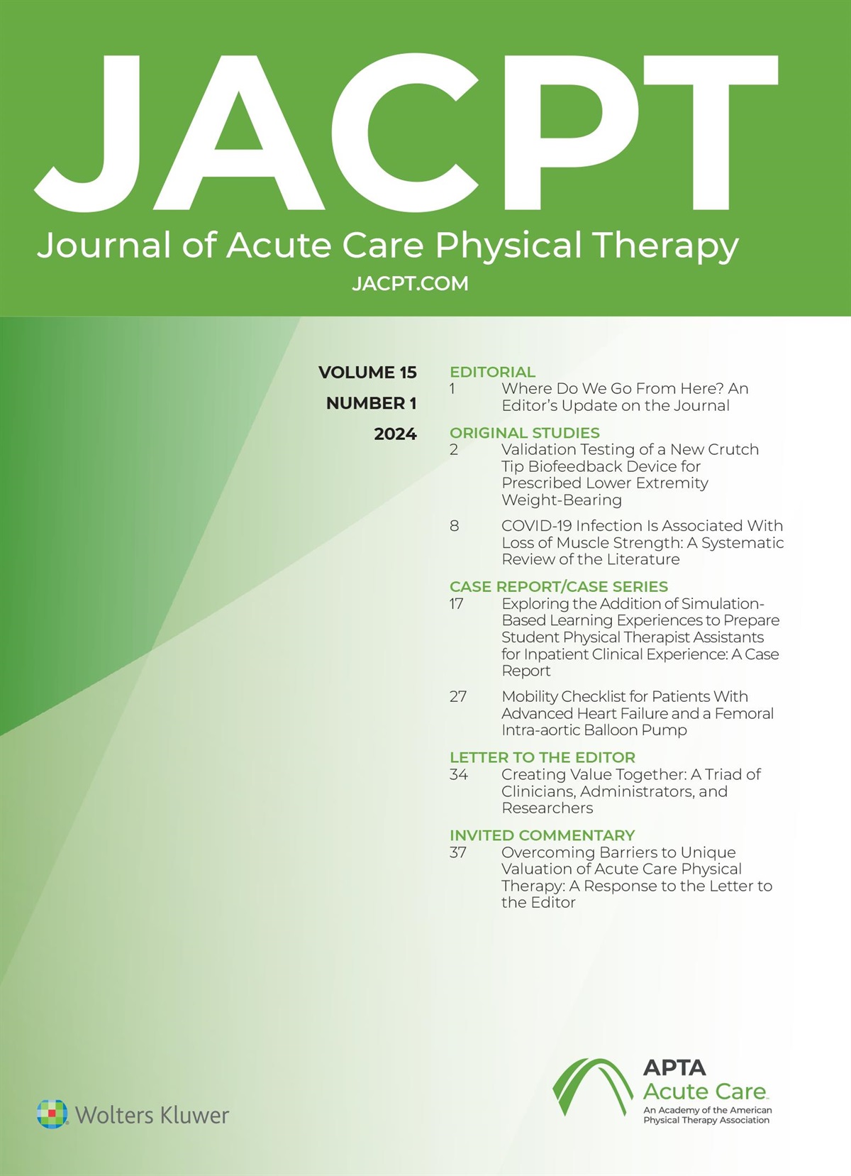 Overcoming Barriers to Unique Valuation of Acute Care Physical Therapy: A Response to the Letter to the Editor