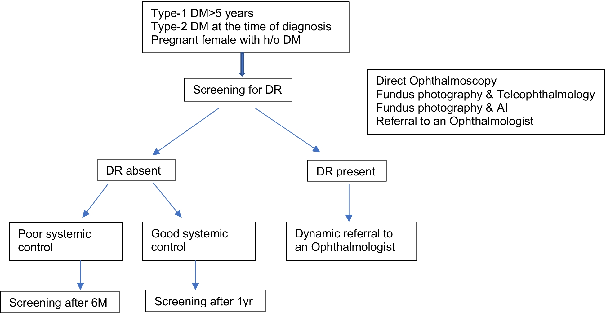 Diabetic retinopathy screening guidelines for Physicians in India: position statement by the Research Society for the Study of Diabetes in India (RSSDI) and the Vitreoretinal Society of India (VRSI)-2023