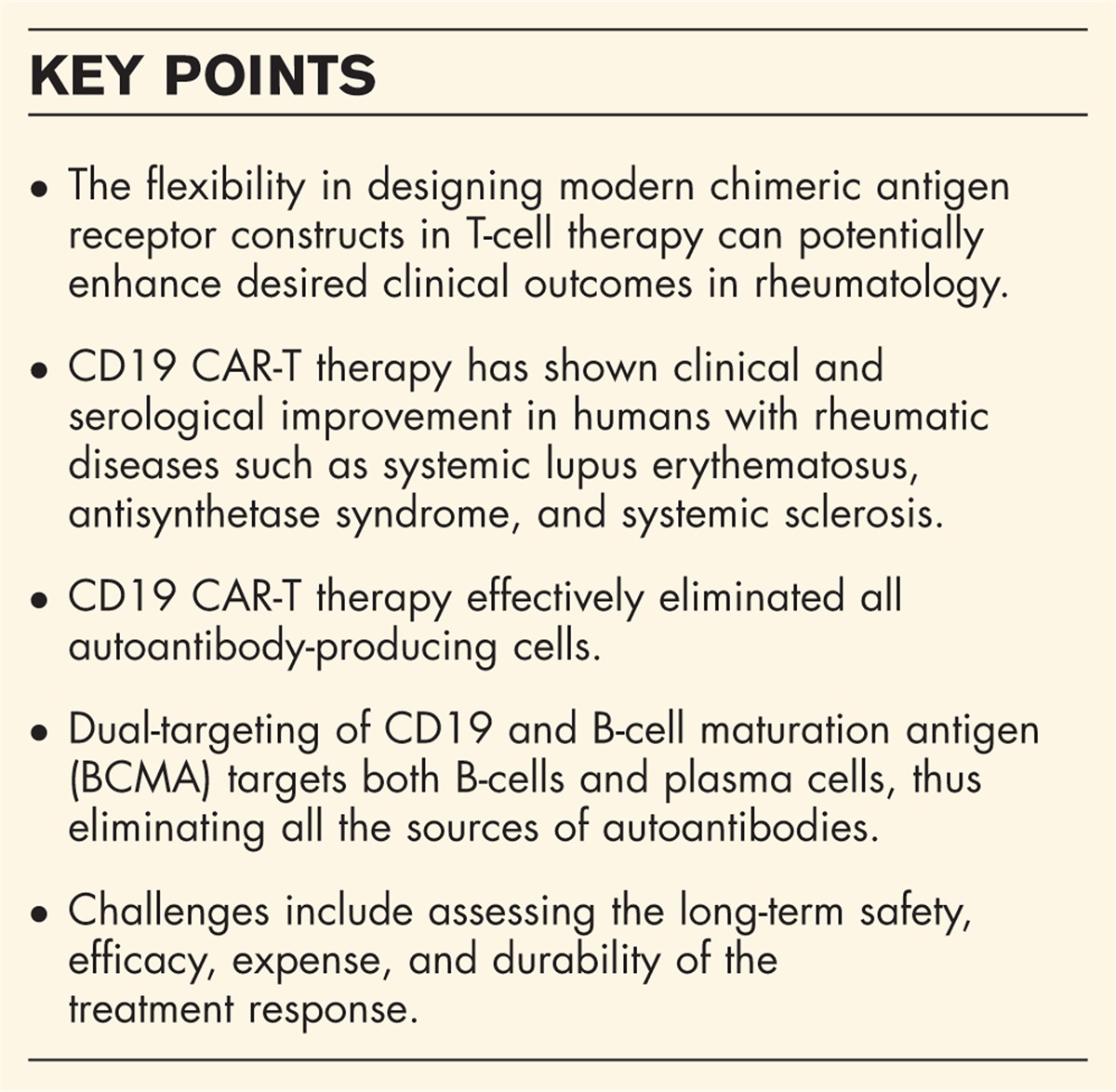 Chimeric antigen receptor T-cell therapy in rheumatology: B-cell depletion 2.0