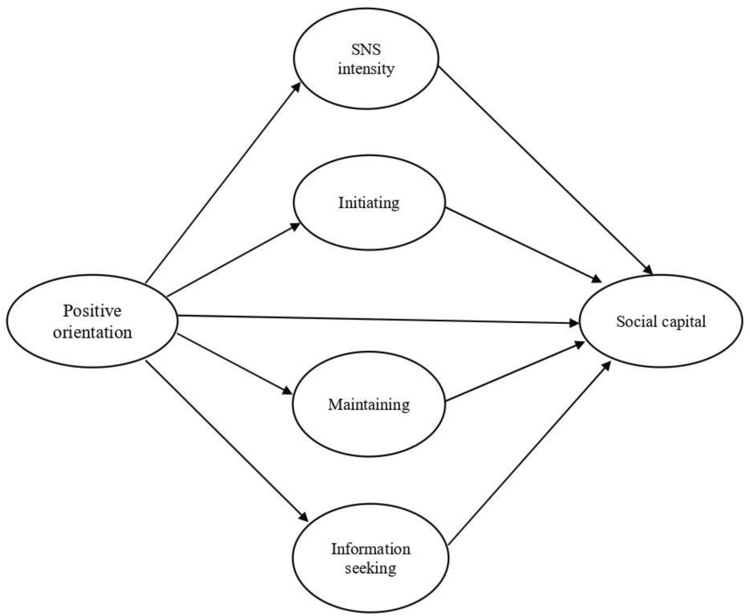 Positive Orientation and Social Capital: The Insignificance of the Mediating Effects of Social Network Sites Usages