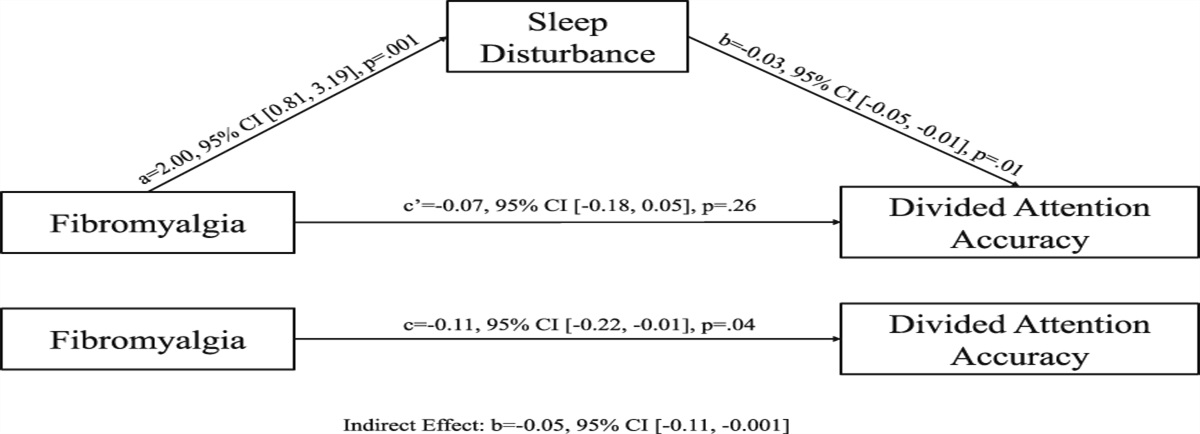 The role of sleep disturbance in reduced accuracy on a divided attention task among patients with fibromyalgia