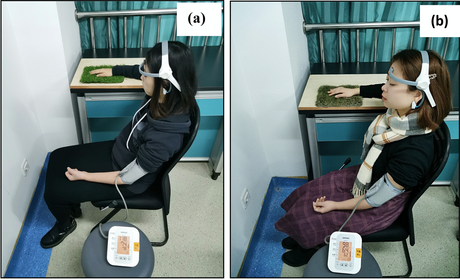 Nature’s therapeutic power: a study on the psychophysiological effects of touching ornamental grass in Chinese women