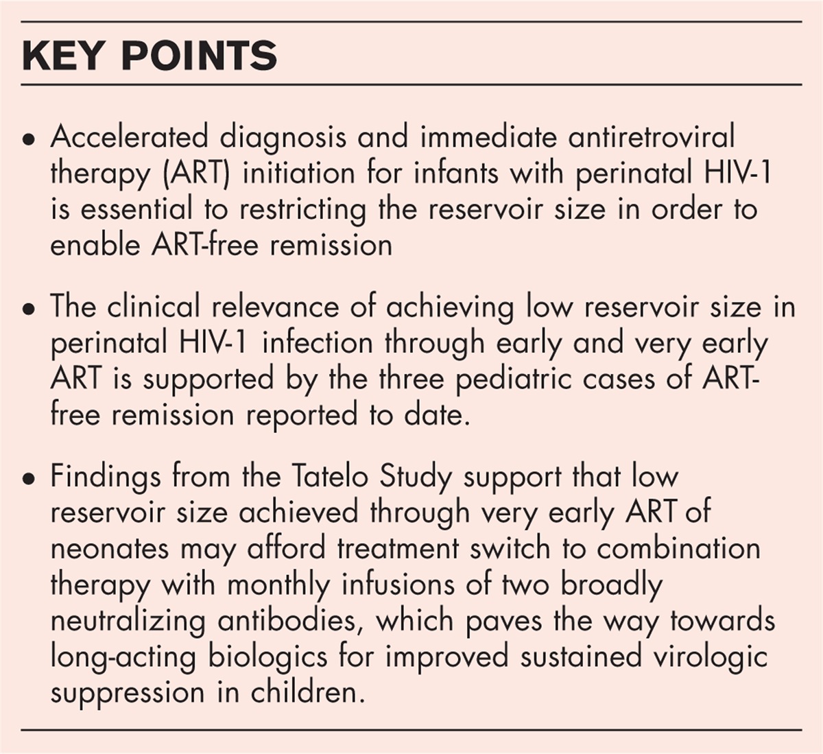 Age at ART initiation and proviral reservoir size in perinatal HIV-1 infection: considerations for ART-free remission