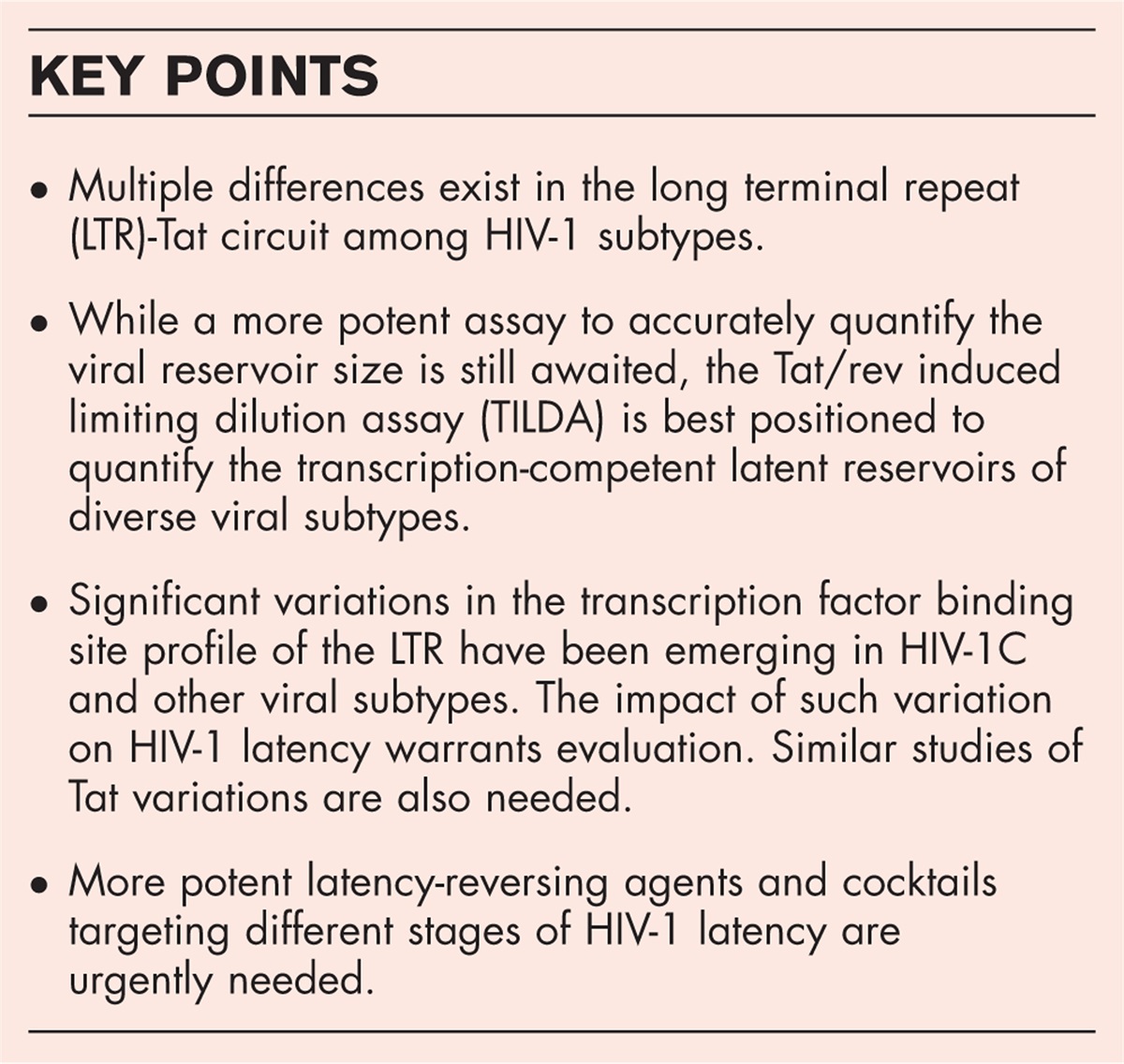 HIV-1 subtypes and latent reservoirs
