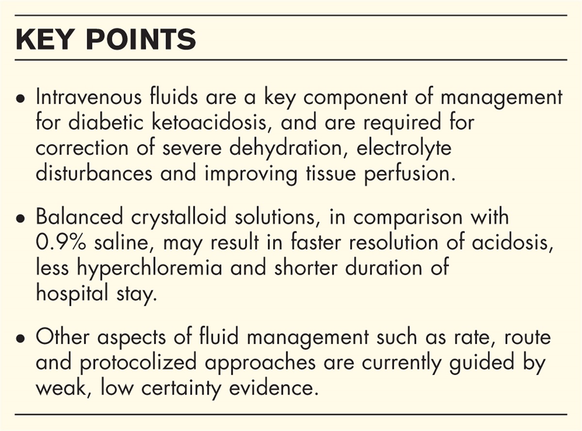 Fluid therapy in diabetic ketoacidosis