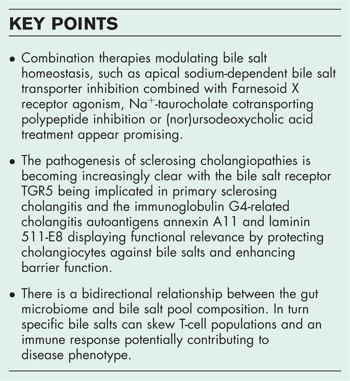 Targeting bile salt homeostasis in biliary diseases