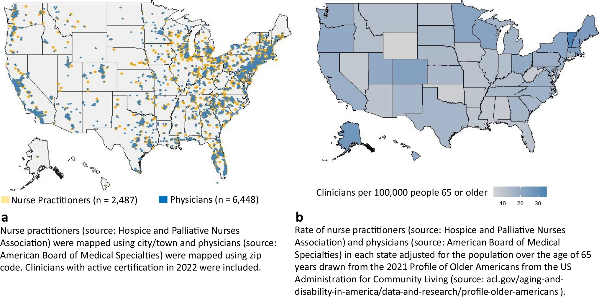 Disparities in the Geographic Distribution of Palliative Care Specialists in 2022
