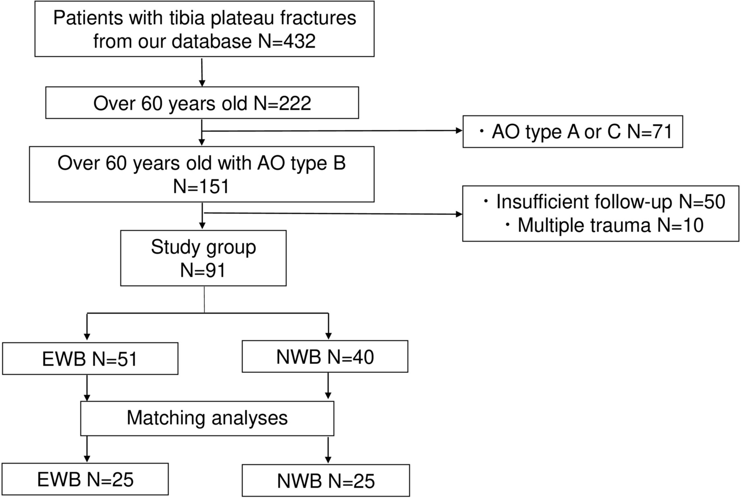 Does Early and Late Weight Bearing Have an Effect on the Results of Elderly Tibial Plateau Fractures with Internal Fixation?: A Multicenter (TRON Group) Study