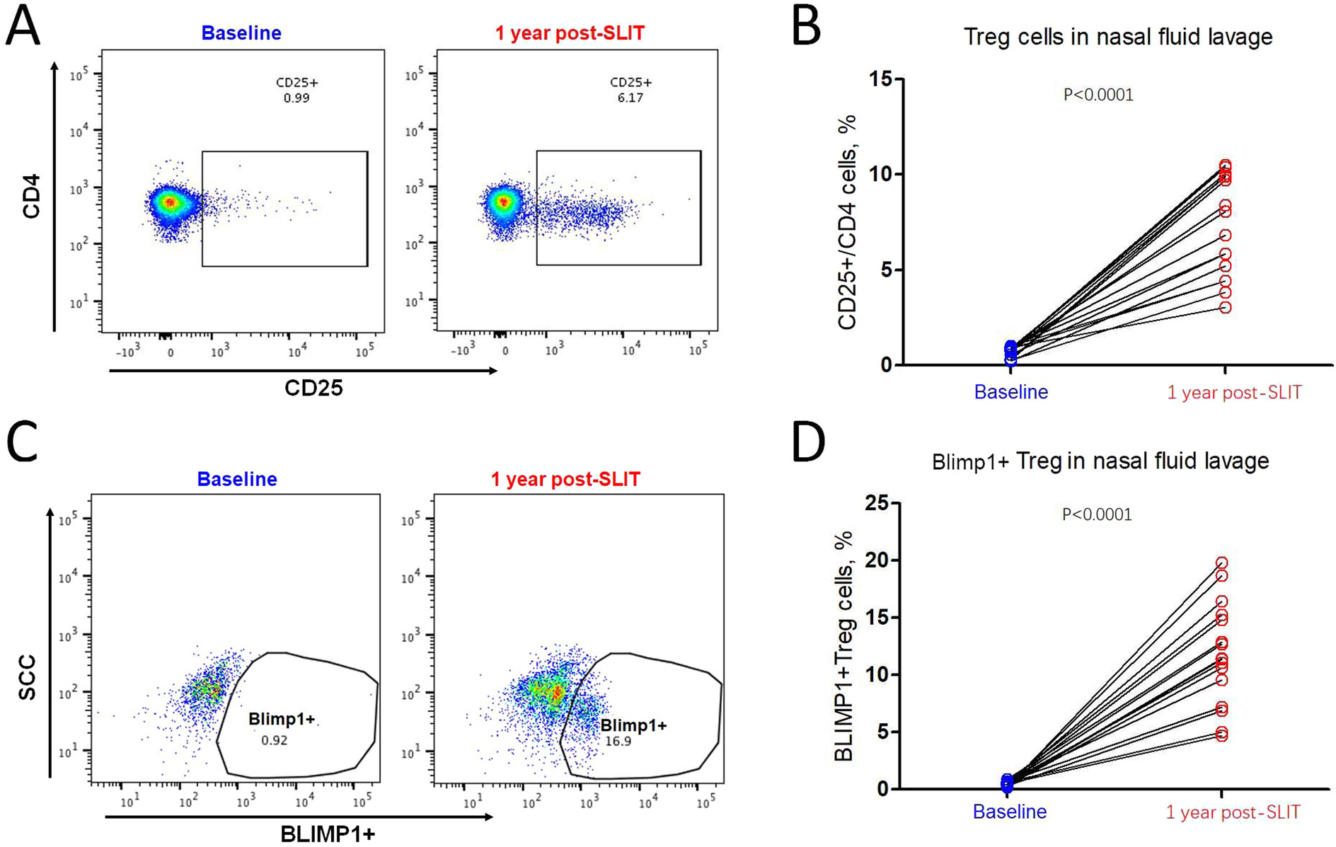 Increased Nasal Blimp1 + Treg Cells After Sublingual Immunotherapy Reflect the Efficacy of Treatment in Allergic Rhinitis