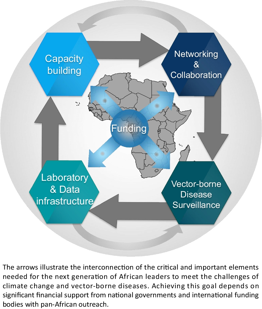 Climate-influenced vector-borne diseases in Africa: a call to empower the next generation of African researchers for sustainable solutions