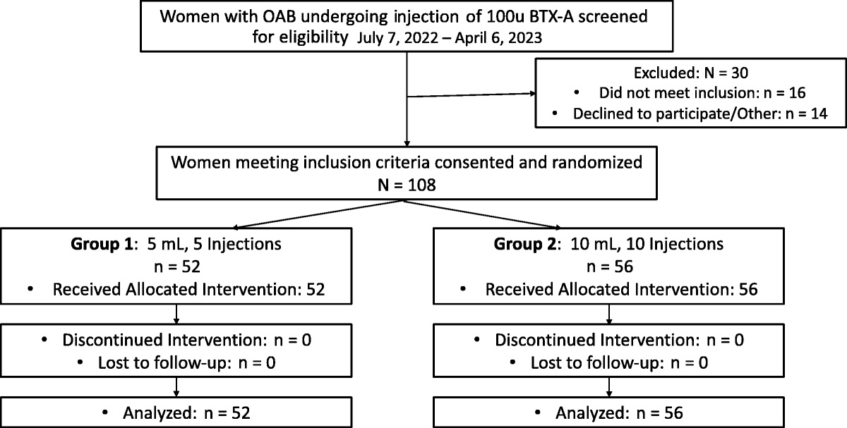 Pain Related to Intradetrusor BotulinumtoxinA: A Randomized Clinical Trial