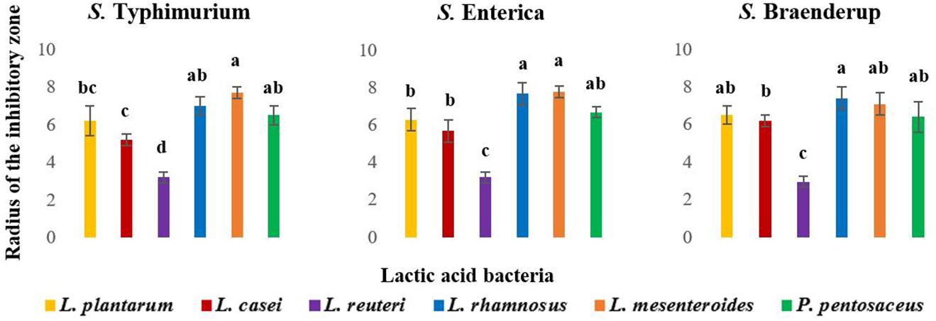 In-vitro selection of lactic acid bacteria to combat Salmonella enterica and Campylobacter jejuni in broiler chickens