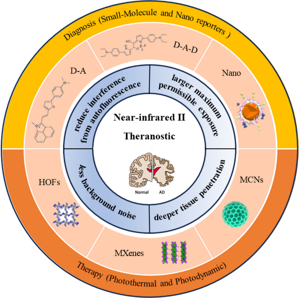 Near-infrared II theranostic agents for the diagnosis and treatment of Alzheimer’s disease