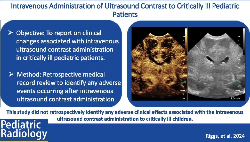 Intravenous administration of ultrasound contrast to critically ill pediatric patients