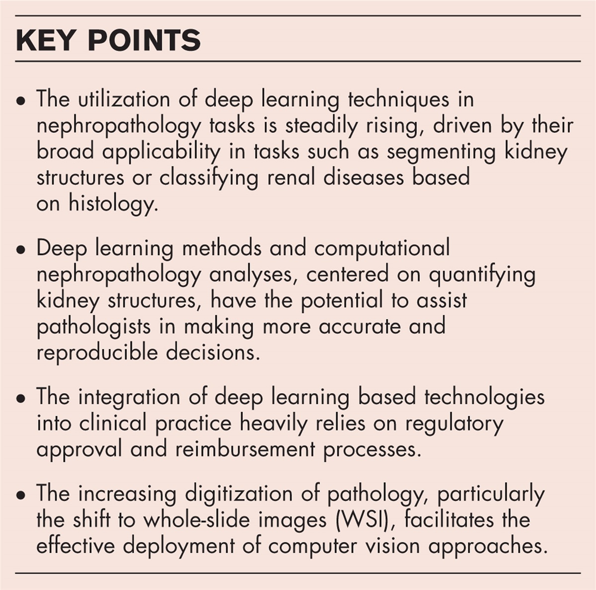 Deep learning applications for kidney histology analysis