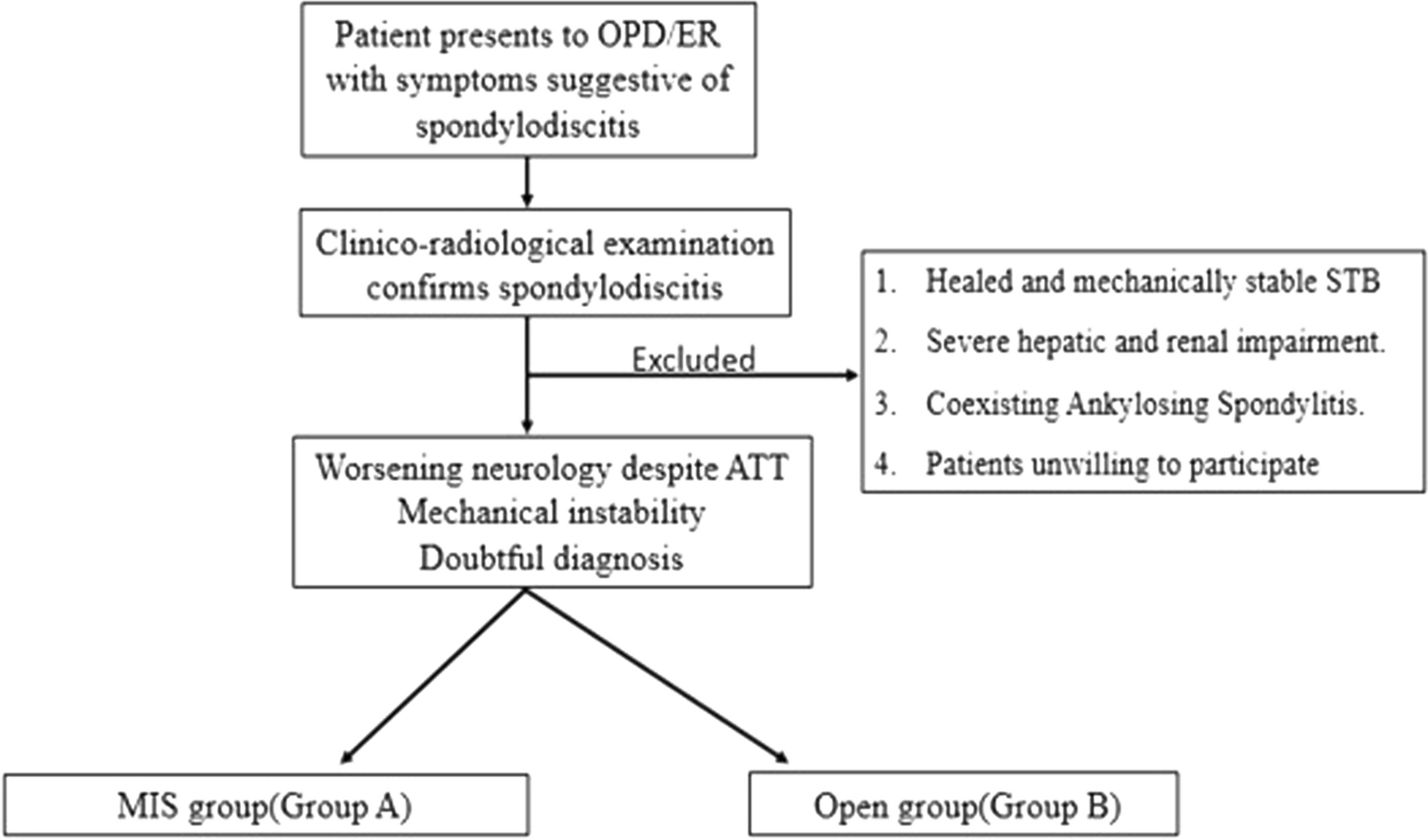 Outcomes of Dorsolumbar and Lumbar Spinal Tuberculosis Treated by Minimally Invasive and Open Techniques: A Prospective Comparative Study