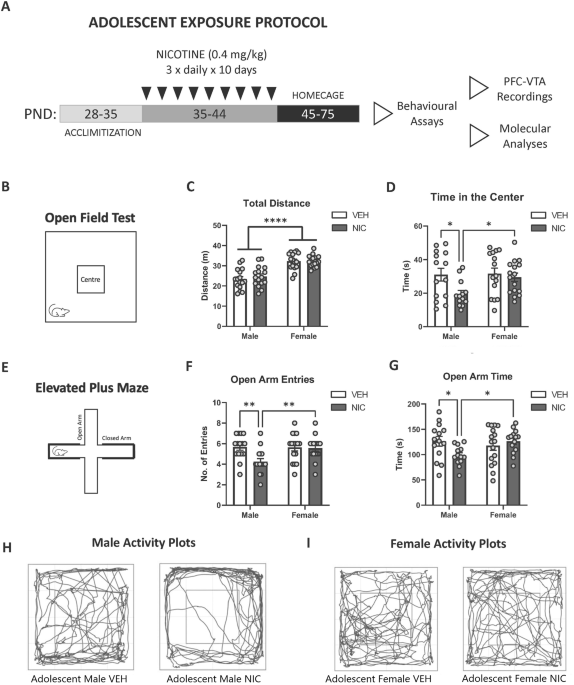 Adolescent nicotine exposure induces long-term, sex-specific disturbances in mood and anxiety-related behavioral, neuronal and molecular phenotypes in the mesocorticolimbic system
