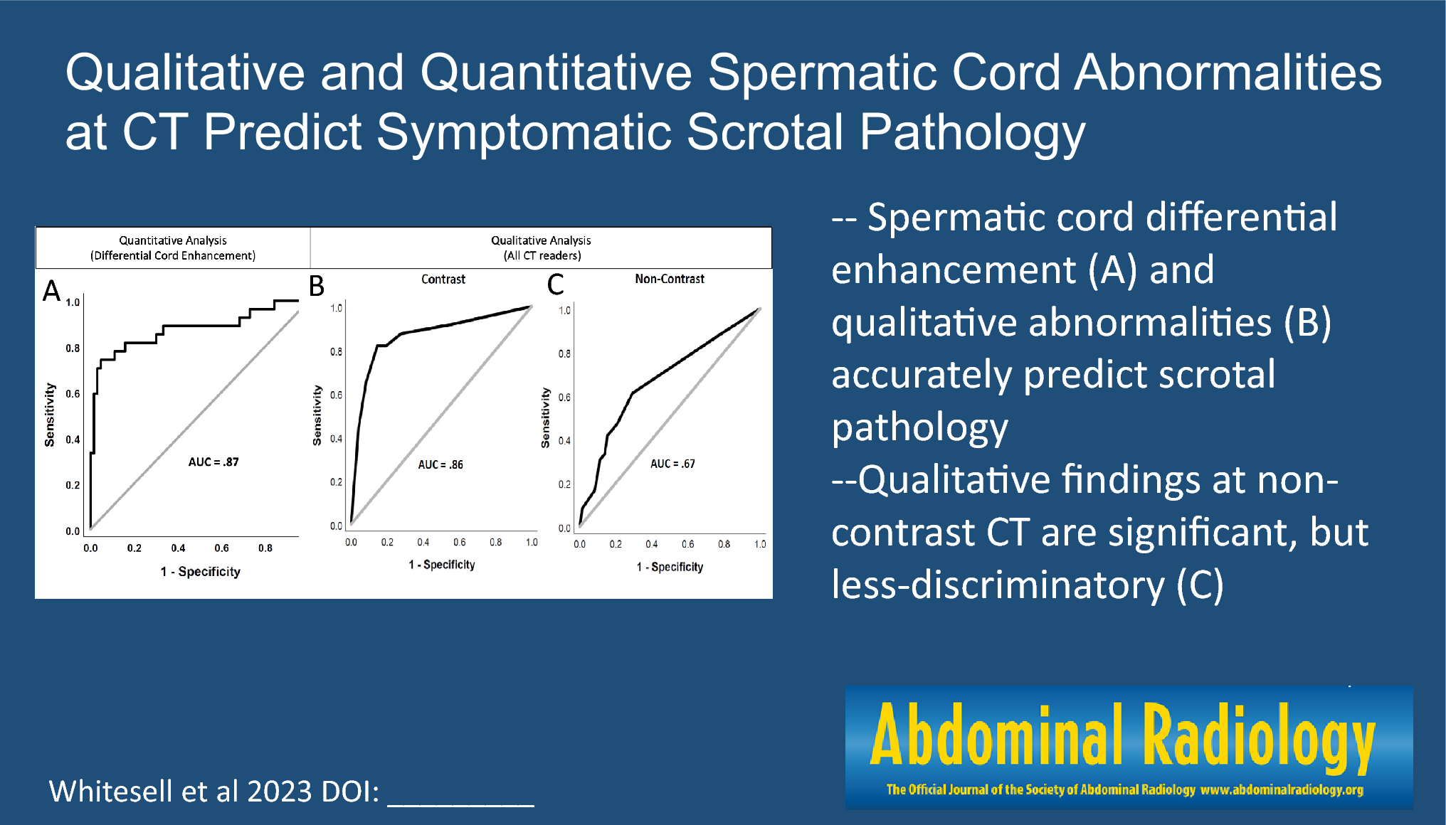 Qualitative and quantitative spermatic cord abnormalities at CT predict symptomatic scrotal pathology