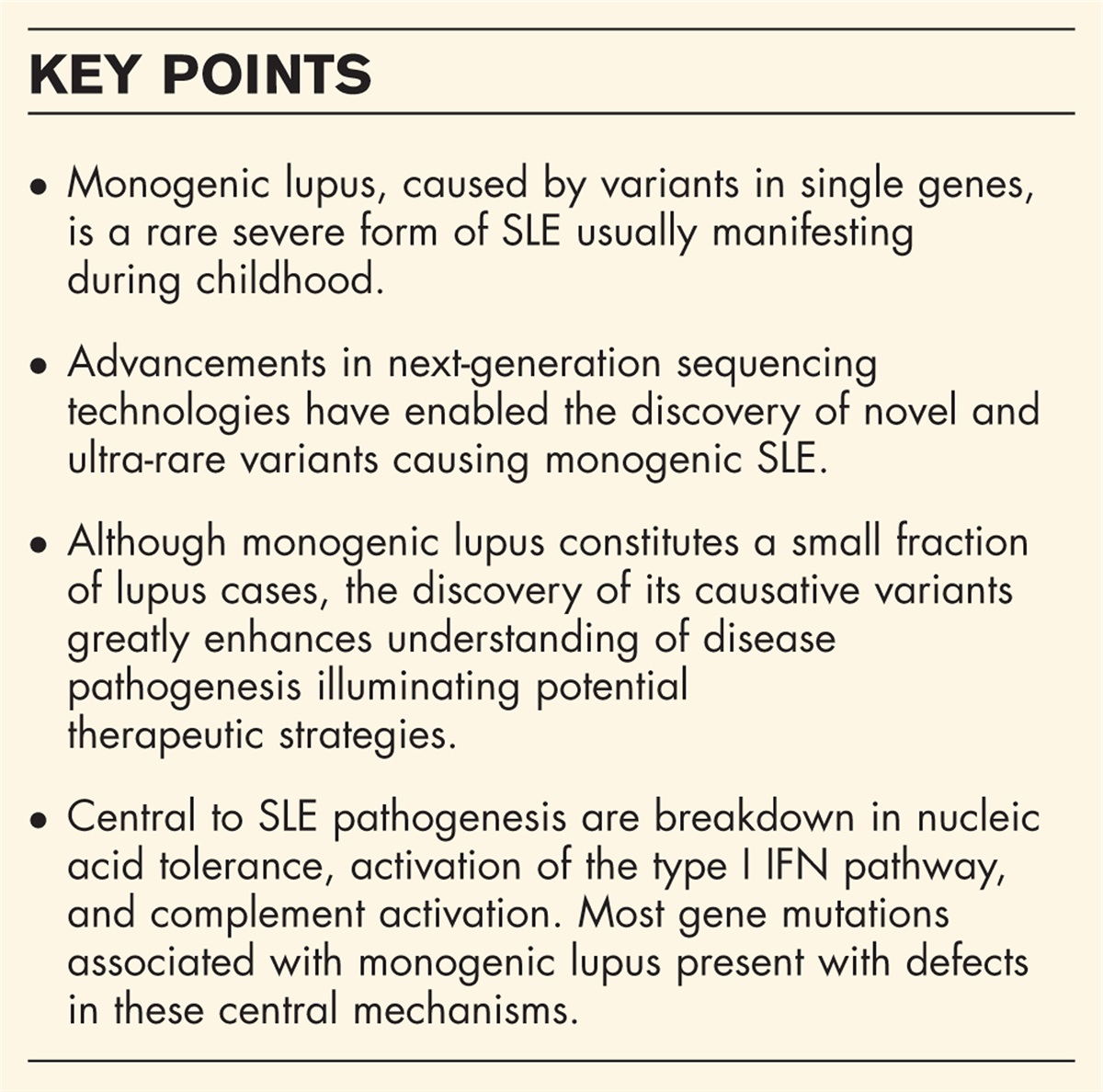 Monogenic lupus: insights into disease pathogenesis and therapeutic opportunities
