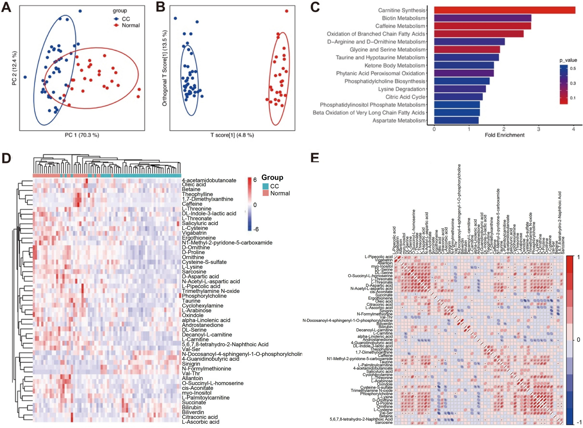 High-throughput metabolomics identifies new biomarkers for cervical cancer