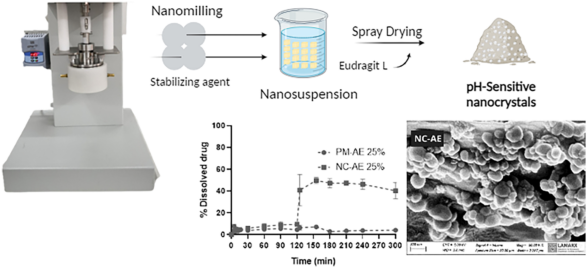 Formulation and optimization of pH-sensitive nanocrystals for improved oral delivery