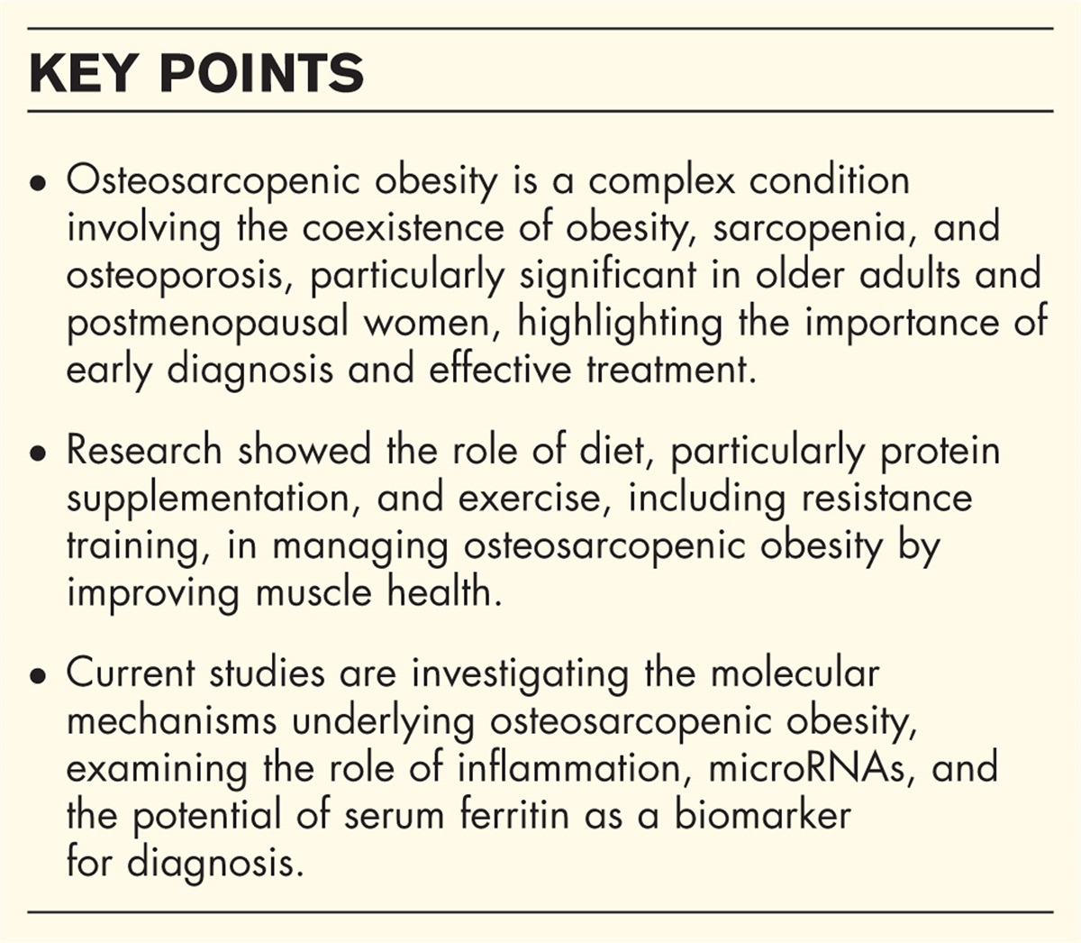 Sarcopenic obesity and the impact on bone health