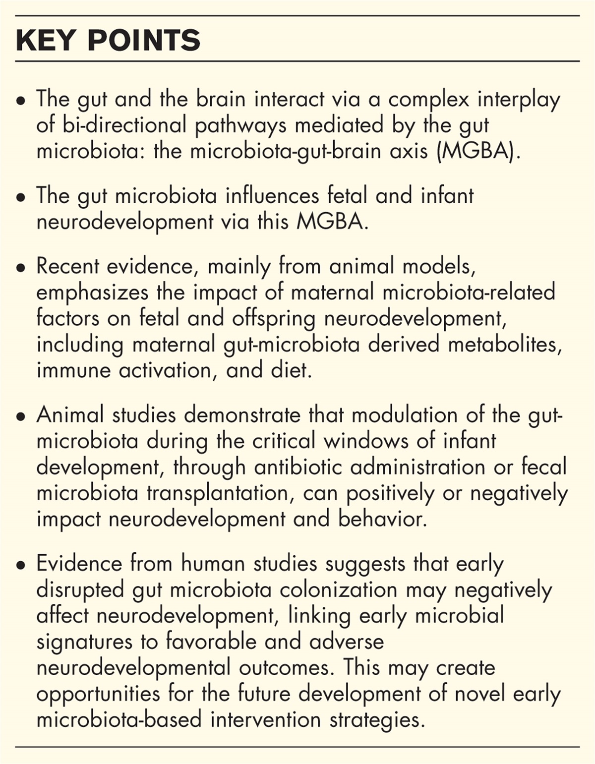 Microbiome and its impact on fetal and neonatal brain development: current opinion in pediatrics