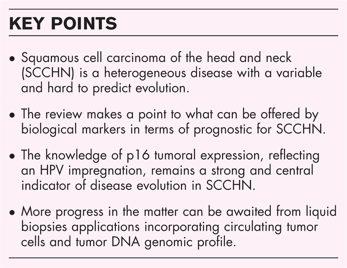 Molecular and nutritional markers in head and neck cancer