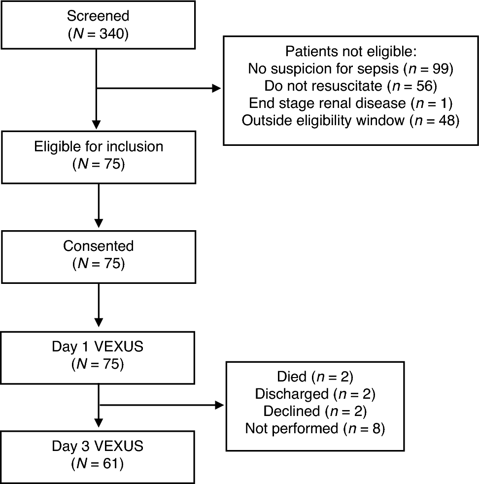 Venous congestion in septic shock quantified with point-of-care ultrasound: a pilot prospective multicentre cohort study