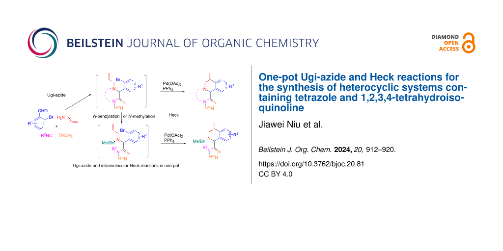 One-pot Ugi-azide and Heck reactions for the synthesis of heterocyclic systems containing tetrazole and 1,2,3,4-tetrahydroisoquinoline