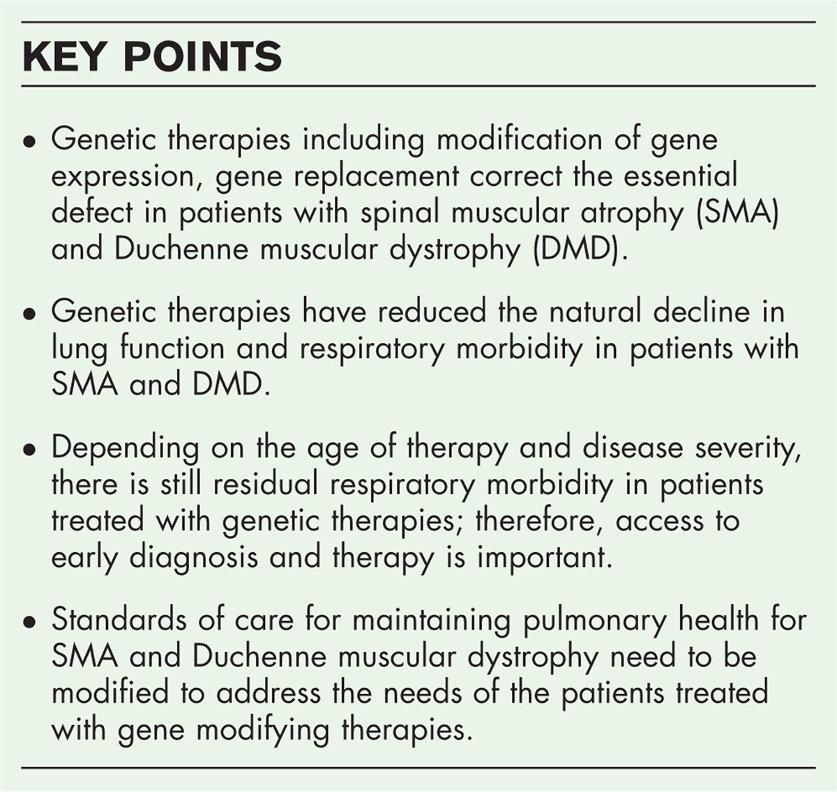 Genetic therapies and respiratory outcomes in patients with neuromuscular disease