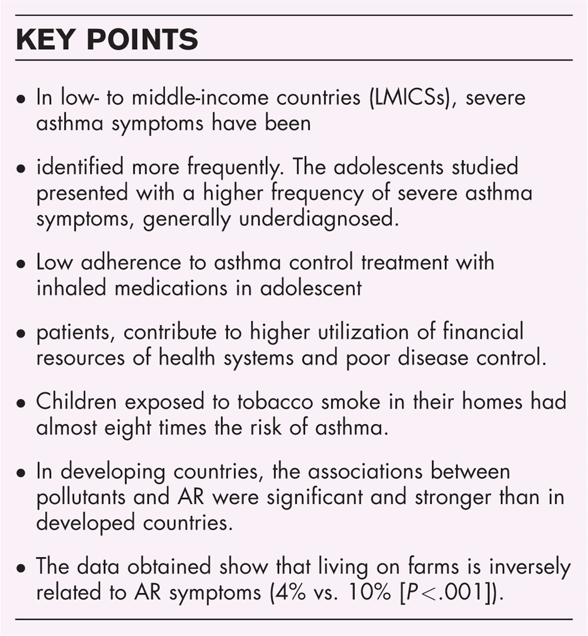 Global burden of pediatric asthma and rhinitis – what we have recently learned from epidemiology