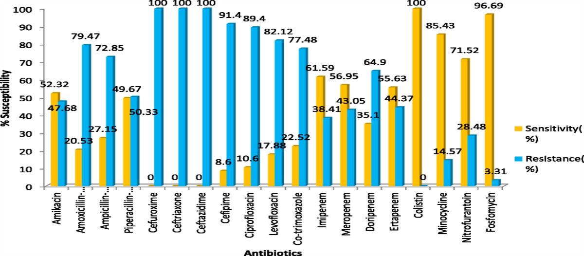 Fosfomycin Susceptibility Among Multidrug-Resistant Extended-Spectrum β-Lactamase and Metallo-β-Lactamase–Producing Uropathogens in a Tertiary Care Hospital