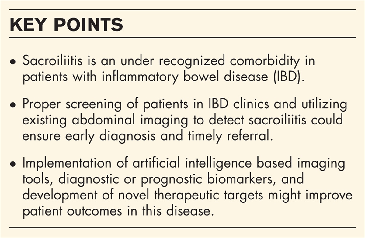 Sacroiliitis in inflammatory bowel disease