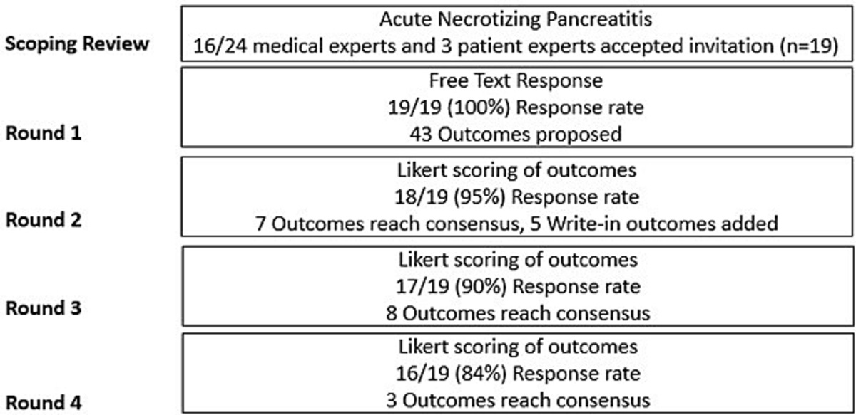 A core outcome set for acute necrotizing pancreatitis: An Eastern Association for the Surgery of Trauma modified Delphi method consensus study