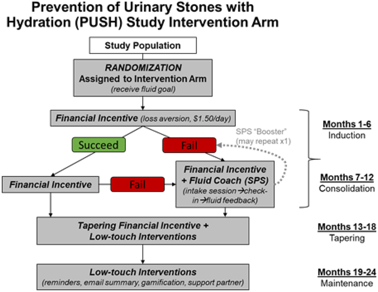 Using structured problem solving to promote fluid consumption in the prevention of urinary stones with hydration (PUSH) trial