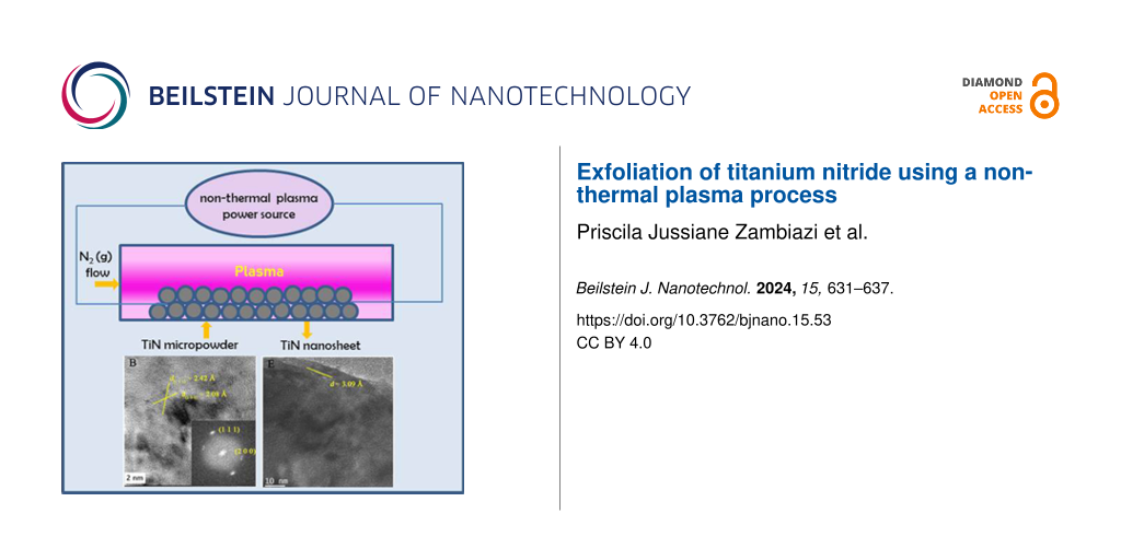 Exfoliation of titanium nitride using a non-thermal plasma process