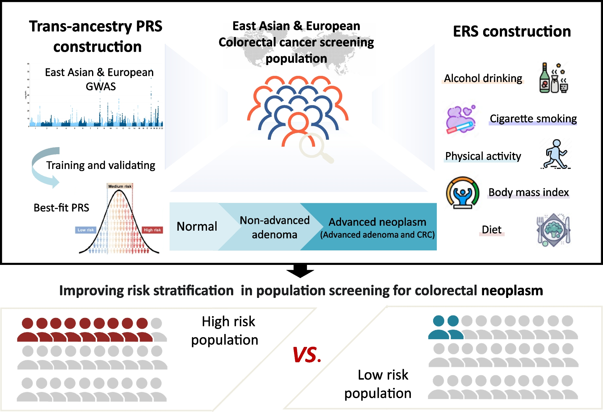 Developing an optimal stratification model for colorectal cancer screening and reducing racial disparities in multi-center population-based studies