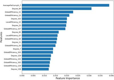 Identifying discriminative features of brain network for prediction of Alzheimer’s disease using graph theory and machine learning