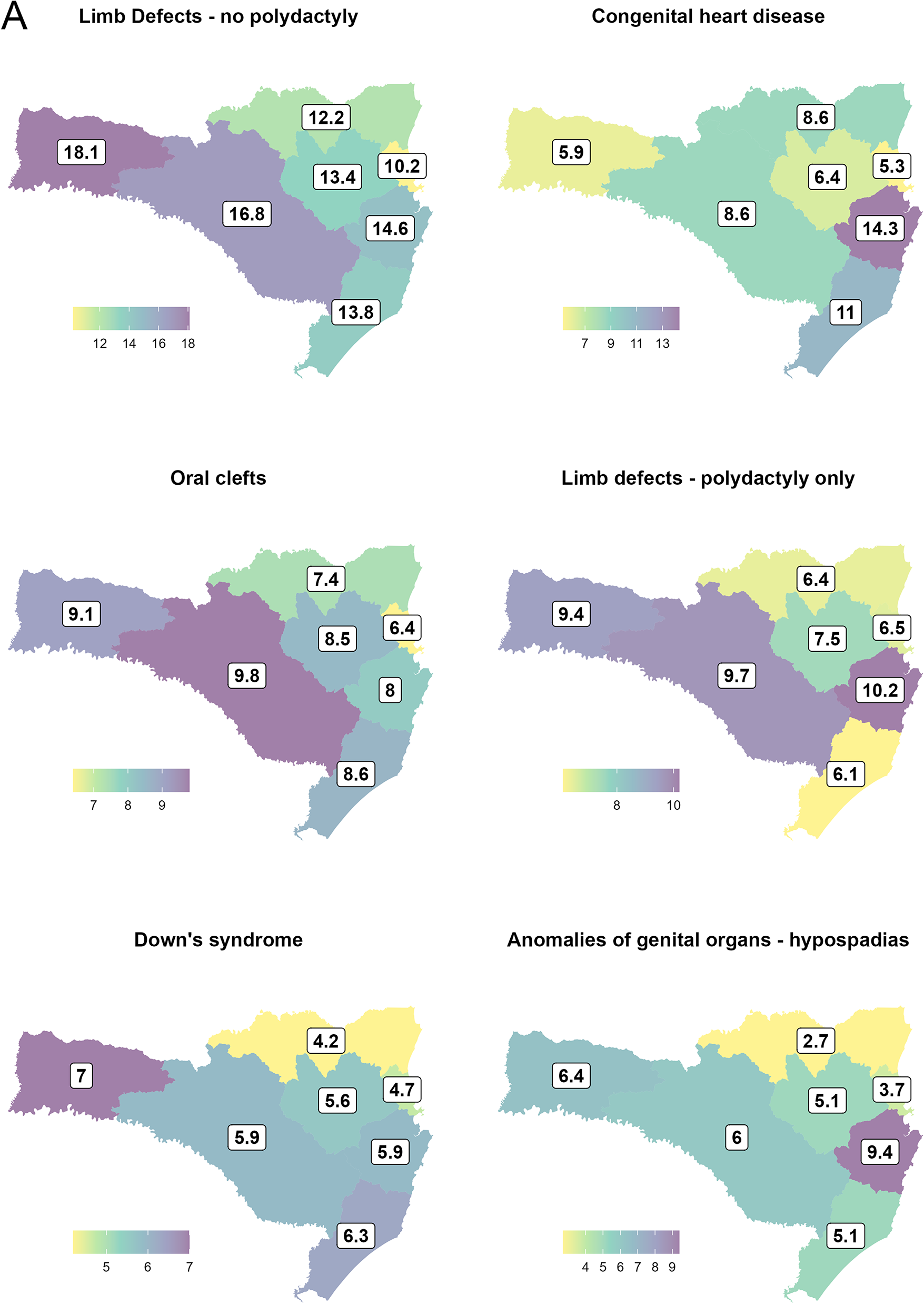 Congenital anomalies in Santa Catarina, Southern Brazil: macroregional and temporal birth prevalence for the period 2011–2020