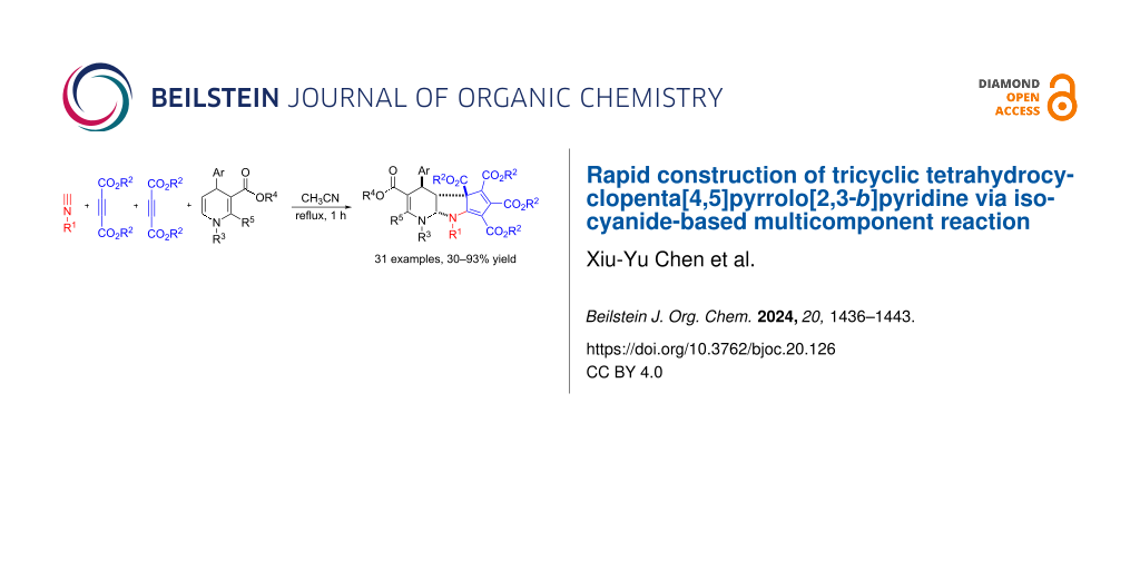 Rapid construction of tricyclic tetrahydrocyclopenta[4,5]pyrrolo[2,3-b]pyridine via isocyanide-based multicomponent reaction