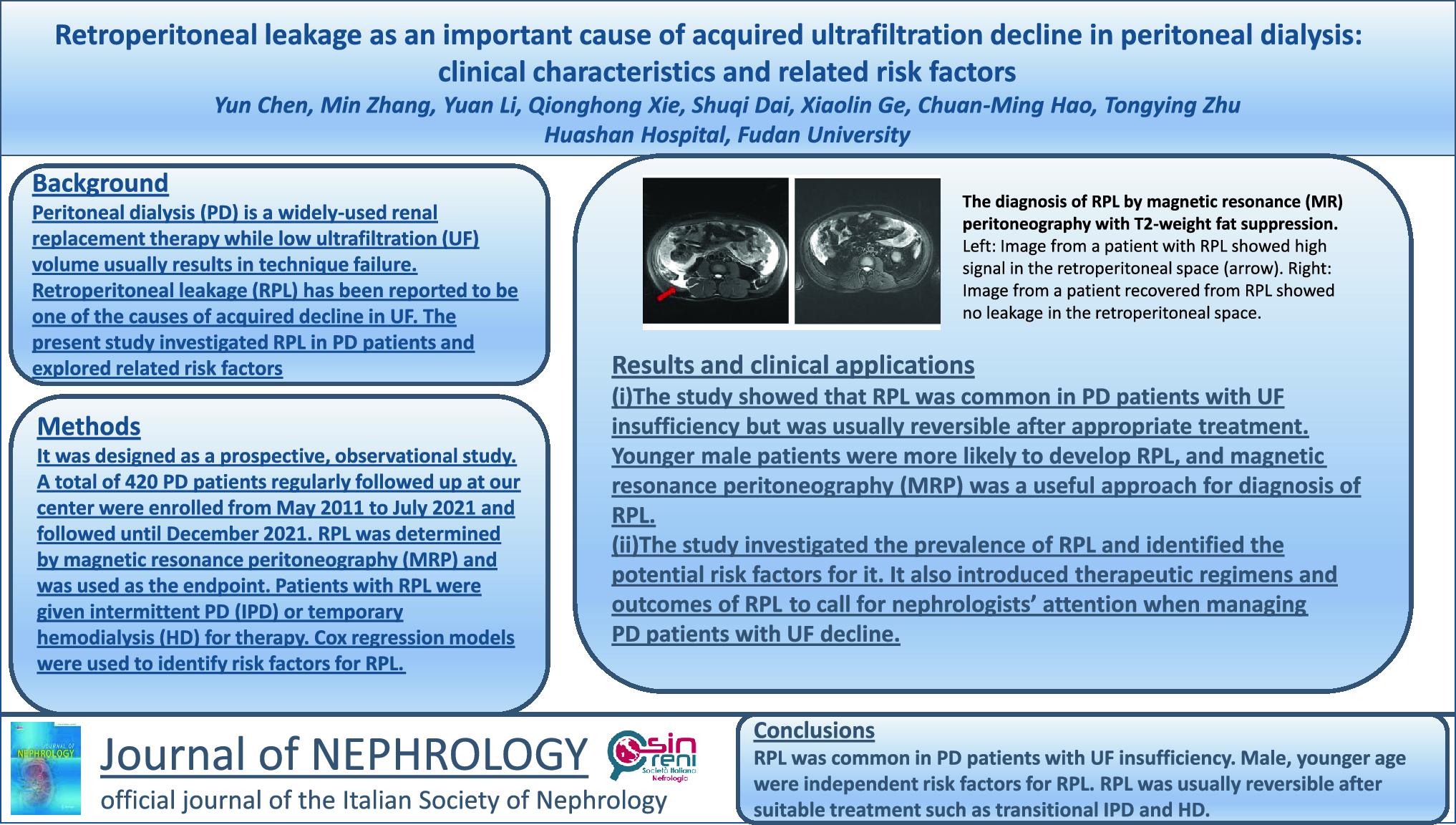Retroperitoneal leakage as an important cause of acquired ultrafiltration decline in peritoneal dialysis: clinical characteristics and related risk factors