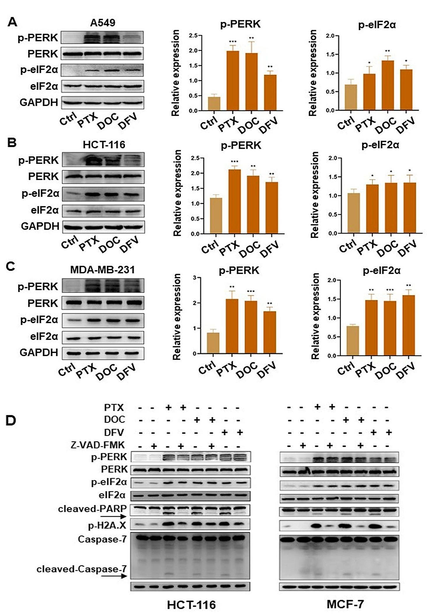 Activation of the PERK/eIF2α axis is a pivotal prerequisite of taxanes to cancer cell apoptosis and renders synergism to overcome paclitaxel resistance in breast cancer cells