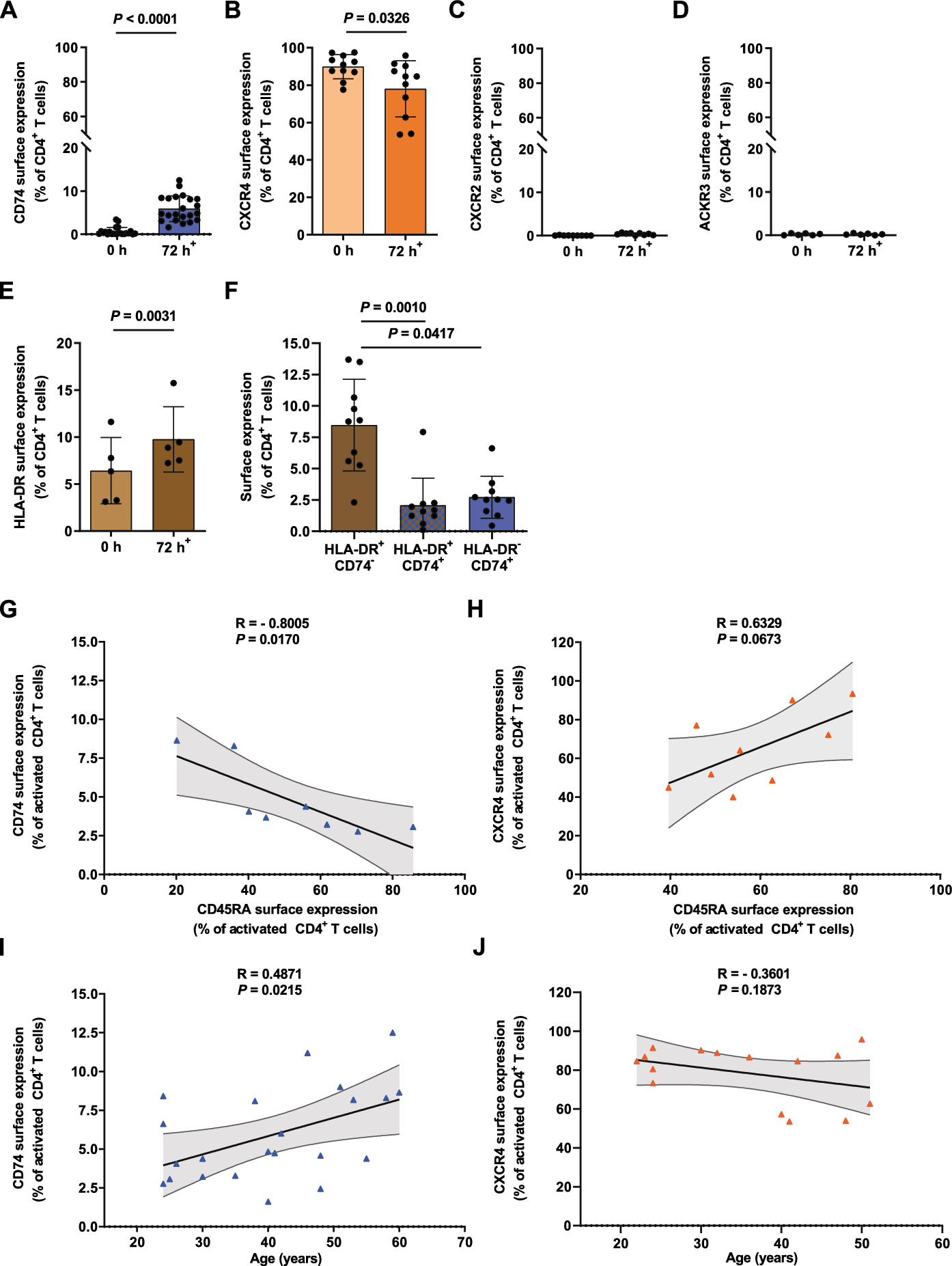 CD74 is a functional MIF receptor on activated CD4+ T cells