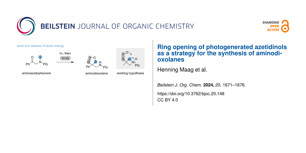 Ring opening of photogenerated azetidinols as a strategy for the synthesis of aminodioxolanes