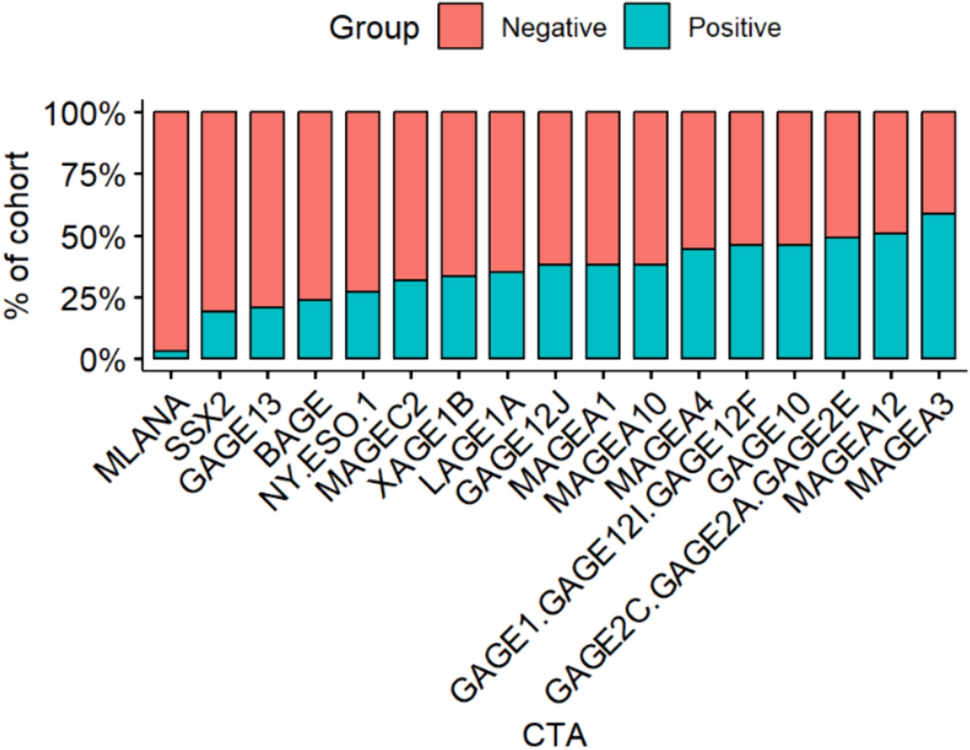 Cancer/testis antigen expression and co-expression patterns in gastroesophageal adenocarcinoma