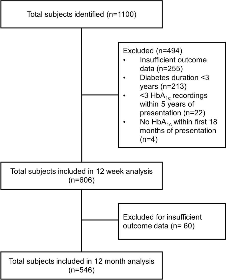 The Association of HbA1c Variability with 12 Week and 12 Month Outcomes on Diabetes Related Foot Ulcer Healing