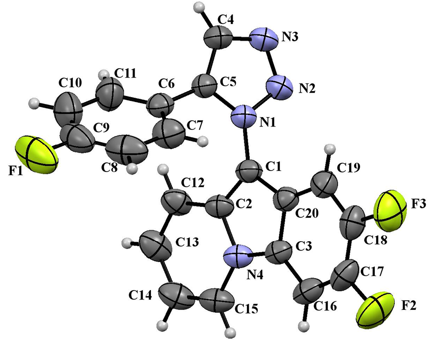 Reaction of 6Н-5-(4-Fluorophenyl)-3-(2-pyridyl)-1,2,4-triazine with 4,5-Difluoro-1,2-dehydrobenzene