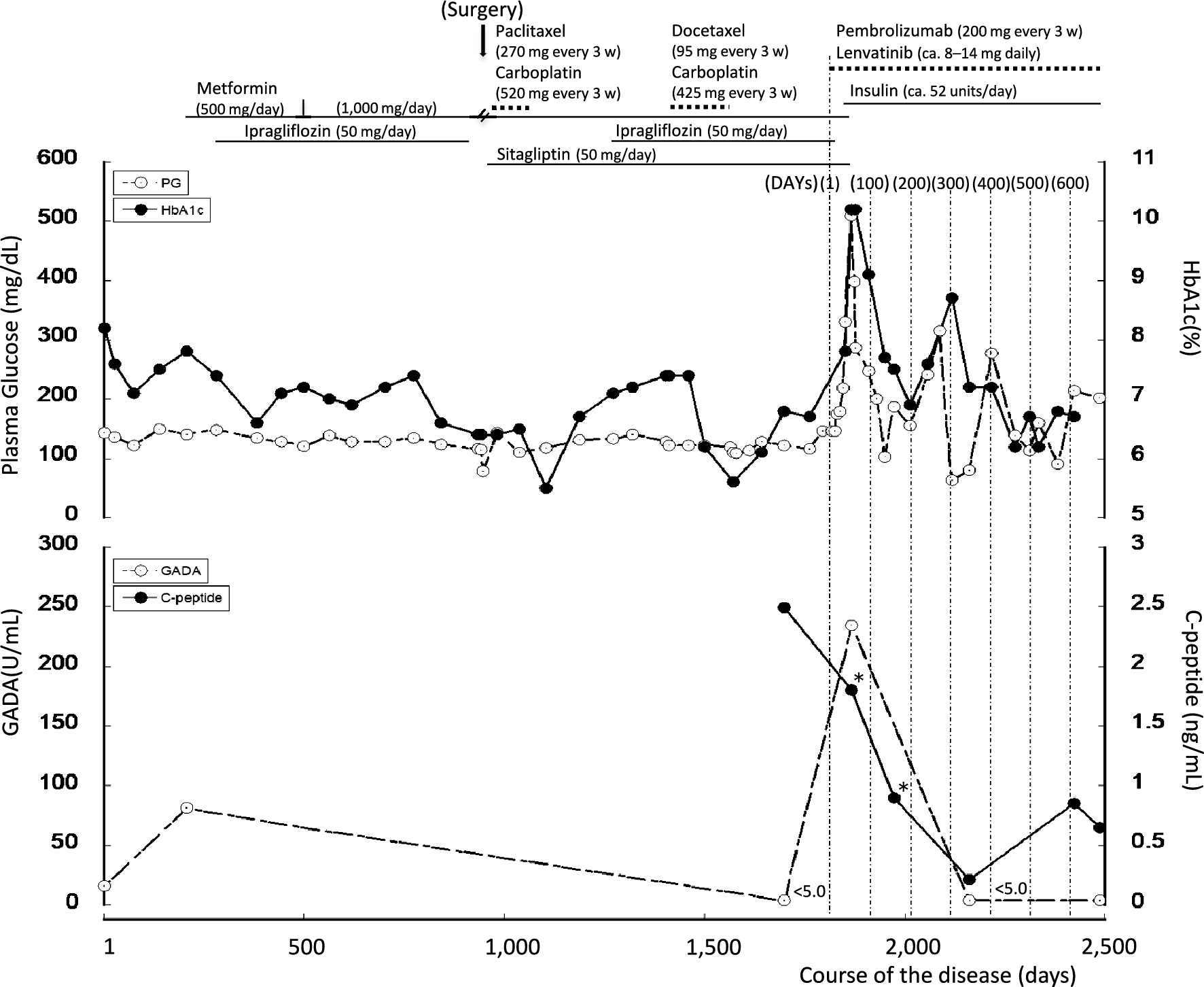 Slow progression of type 1 diabetes associated with pembrolizumab and lenvatinib combination therapy in a patient with probable slowly progressive type 1 diabetes mellitus and endometrial cancer